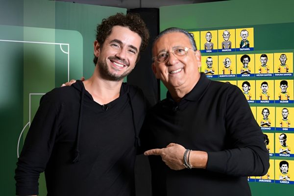 Felipe Andreoli e Galvão Bueno