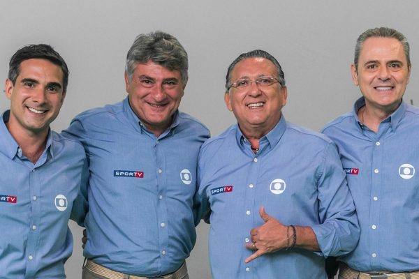 Gustavo Villani, Cléber Machado, Galvão Bueno e Luis Roberto
