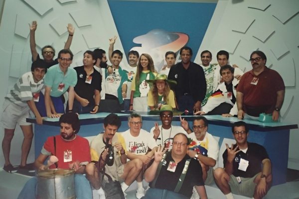 Equipe do SBT cobertura da Copa de 1994