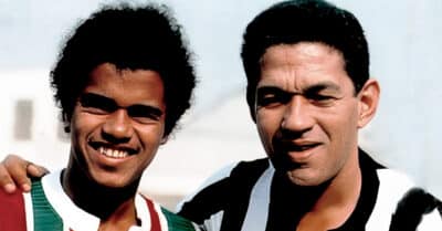 Garrincha ao lado de um dos filhos (Reprodução / Web)