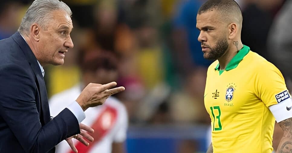 Tite e Daniel Alves