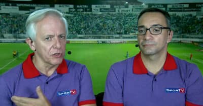 Milton Leite e Maurício Noriega (Reprodução / SporTV)