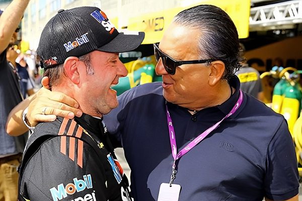 Rubens Barrichello e Galvão Bueno
