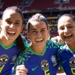 Seleção Brasileira Feminina em amistoso contra o Chile