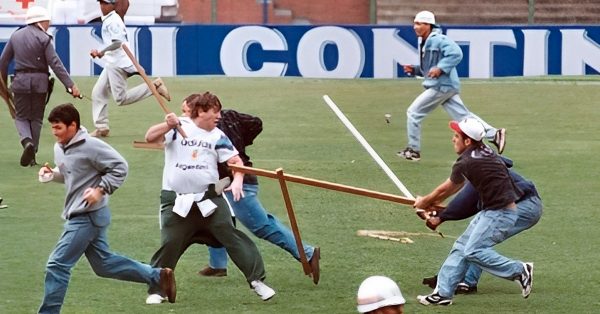 Briga na Supercopa de Futebol Júnior, em 1995