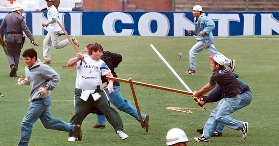 Briga na Supercopa de Futebol Júnior, em 1995