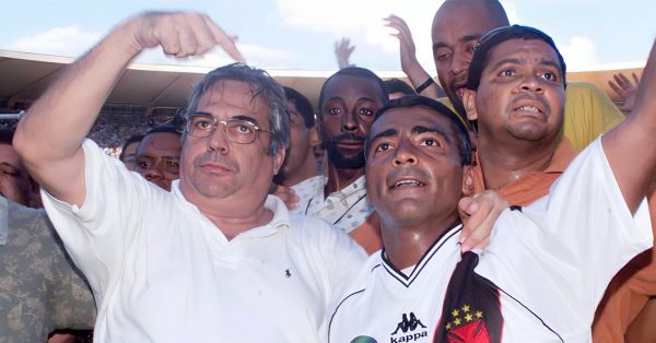 Eurico e Romário no Vasco em 2001