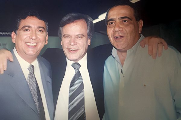 Galvão Bueno, Chico Pinheiro e Oliveira Andrade