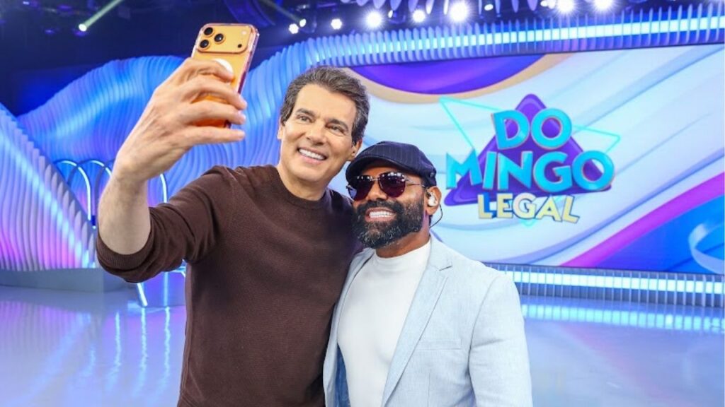 Celso Portiolli e Pablo no Domingo Legal