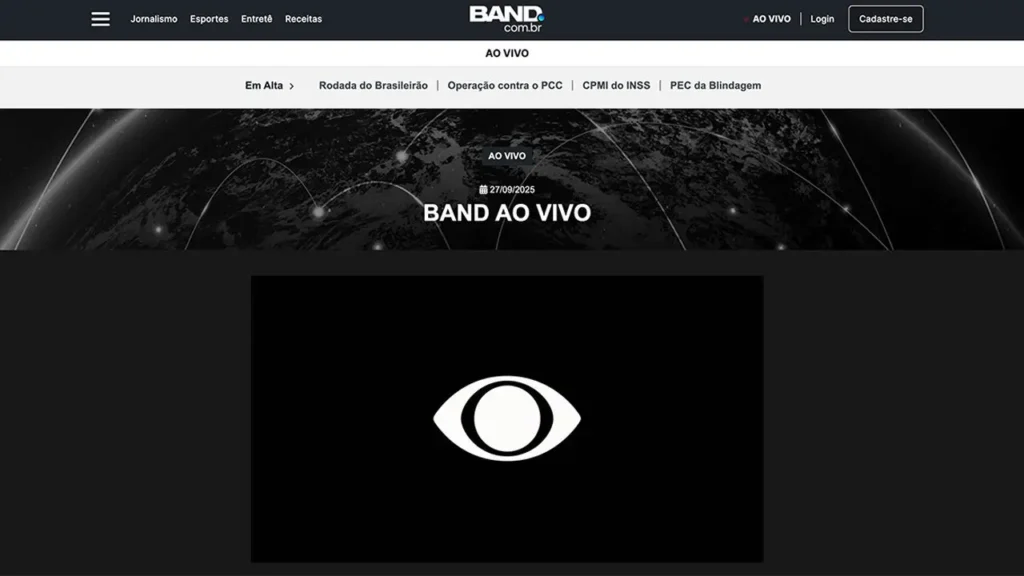 Site oficial da Band