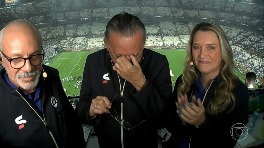 Galvão Bueno se emocionou na final da Copa do Mundo de 2022